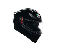 AGV - K1 S E2206, Casco Moto Integral Hombre ECE, con Aleron Aerodinámico, Ventilaciones y Visera Resistente a Arañazos, Campo de Visión de 190°, Intercomunicador Casco Moto, Negro