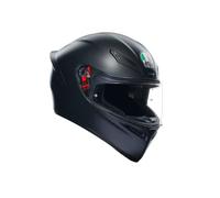 AGV - K1 S E2206, Casco Moto Integral Hombre ECE, con Aleron Aerodinámico, Ventilaciones y Visera Resistente a Arañazos, Campo Visión de 190°, Intercomunicador Casco Moto, Old Model - Matt Black, XS
