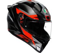 AGV K1 S Fastlap Casco, negro-gris-rojo, tamaño S para Hombres