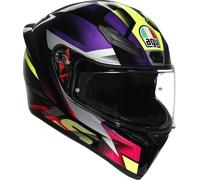 AGV K1 S Fastlap Casco, negro-lila, tamaño M para Hombres