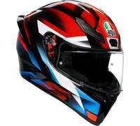 AGV K1 S Fastlap Casco, Nero/Rosso/BLU, XL (61/62)