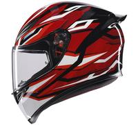 AGV K1-S Motocicleta Moto Casco León Negro / Rojo / Blanco