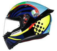 AGV K1 S Rossi Pruebas de invierno 2020 Casco Integral Negro/Amarillo/Azul/Verde XS unisex