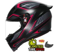 AGV K1-S SLING - MATT.BLK/PINK - Free Dark Visor Motocicleta Moto Casco