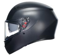 AGV - K3 E2206 MPLK, Casco Moto Hombre, Casco Integral ECE con Absorción del Sudor, Spoiler, Ventilación y Visera UV Resistente a los Arañazos, Intercomunicador Casco Moto, Negro