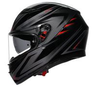 AGV K3 2.6 Syth Casco Integral Negro/Rojo 53 unisex