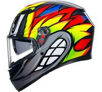 AGV K3 Birdy 2.0, casco integral XS male Gris/Amarillo/Rojo