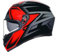 AGV K3 Compound, casco integral M male Negro/Rojo