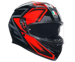 AGV K3 compuesto de casco de motocicleta - negro/rojo