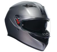AGV K3 Motocicleta Moto Casco Sólido Mate Rodio Gris