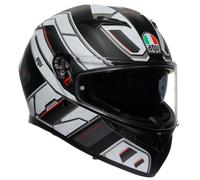 AGV K3 Rivia, casco integral S male Mate Negro/Blanco/Rojo