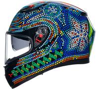 AGV K3 Rossi Winter Test 2018, casco integral XL male Negro/Azul/Verde/Rojo