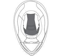 AGV K3 SV Crown Pad, Hombre, Negro, M-S