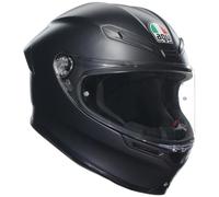AGV K6 S Casco Integral ECE 22.06 - Casco de Moto para usuarios de Gafas, Carcasa de aramida de Carbono, Visera Pinlock MAX Vision, Sport Touring, Negro Mate, M