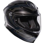 AGV K6 S Enhance Casco, Gris mate/amarillo, Talla XXL (63/64)
