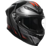 AGV K6 S Karve Casco, negro mate/gris/rojo, Talla XL (61/62)