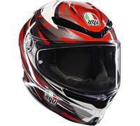 AGV K6 S Reeval Casco, Bianco/Rosso/Grigio, XL (61/62)