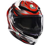 AGV K6 S Reeval Casco, gris-blanco-rojo, tamaño S para Hombres
