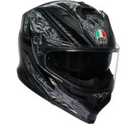 AGV K7 Damascus Casco, negro-plata, tamaño XL para Hombres