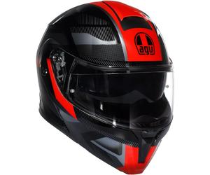 AGV Streetmodular Ledro Casco, negro/rojo, Talla XL (61/62)