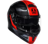 AGV Streetmodular Ledro Casco, negro-rojo, tamaño XL para Hombres