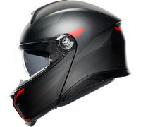 AGV Tourmodular Frequency, casco abatible XXL male Mate Gris Oscuro/Rojo/Gris