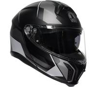 AGV Tourmodular Perception Casco, negro-plata, tamaño XS para Hombres