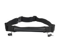 Agvdg Cinturón deportivo ultraligero impermeable con 4 trabillas de gel energético y clip para número de carrera, para triatlón, maratón, correr y ciclismo, color negro, Black, campañas