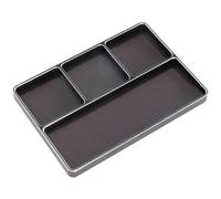 Agwuoetr 1/10 1/8 RC Modelo Coche Metal CNC Cuatro Rejillas Tornillo Simple Caja de Almacenamiento de Disco Tuerca de Metal Bandeja de Tornillos, Negro