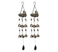Agwuoetr 1 Campanilla de Viento con Forma de de PáJaro, Campanilla de Viento con 12 Campanas de Bronce para JardíN, Patio, DecoracióN del Hogar