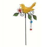 Agwuoetr 1 Pieza Metal para Jardín Pájaros,Estaca Metal para Pájaros,Campanilla Viento con Campana,Decoración Al Aire Libre, Navidad, Jardín, Decoración de Pájaros, Carillón de Viento, B