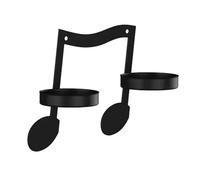Agwuoetr 1 Pieza Portavelas con Notas Musicales, Aplique de Pared con Notas Musicales Negras, Arte Vintage, Candelabros con Estilo de Nota Musical, Estilo de Hierro 3
