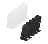 Agwuoetr 10 Paquetes de 24 Orificios para Aretes, Soporte AcríLico para Aretes, Estante de ExhibicióN para Aretes, Soporte Organizador, Aretes en Forma de L, Estante para Aretes