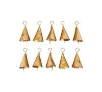 Agwuoetr 10 Piezas de Campanas Colgantes Vintage Decoraciones NavideñAs Campanas para DecoracióN del Hogar, DecoracióN de Campanas de Vaca con Cuerda Estilo C