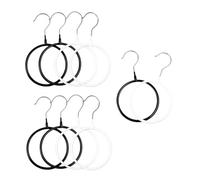 Agwuoetr 10 Uds Anillo de Almacenamiento para Bufandas y Corbatas,Soporte para Bufandas, Colgador de Abrigos de Metal, Bufanda Multifuncional, CinturóN, Soportes con Ranuras para ExhibicióN