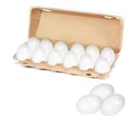 Agwuoetr 12 Huevos de Madera, Huevos de Pascua Falsos Pintados, Huevos de Madera Falsos Sin Pintar para Manualidades, Decoración de Pascua, Color