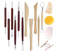 Agwuoetr 15PCS Herramientas para Tallar Cerámica, Juego de Herramientas para Esculpir Arcilla Polimérica Al Aire, Kit de Herramientas para Arcilla para Niños PrincipiantesProfesionales