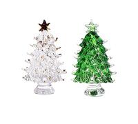 Agwuoetr 2 Piezas de áRboles de Navidad de Cristal para Chimenea, DecoracióN de Escritorio, Plantas Artificiales, áRbol de Cristal, de Cristal