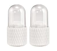 Agwuoetr 2 Piezas de Soporte para Brochas de Maquillaje una Prueba de Polvo y Resistente Al Agua Organizador de Brochas de Maquillaje con Tapa para Tocador y BañO