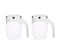 Agwuoetr 2 Uds. Agitadora de Café Perezosa, Agitadora AutomáTica, de Leche EléCtrica Giratoria MagnéTica, con Marca de Acero Inoxidable 304