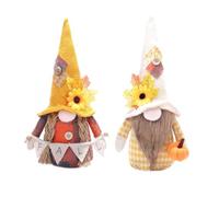 Agwuoetr 2 Uds. Gnomo de OtoñO, Gnomos de OtoñO de Felpa con Sombrero de Hoja de Arce de Girasol, Regalo Hecho A Mano para el DíA de AccióN de Gracias en Casa