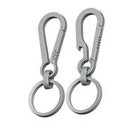 Agwuoetr 2 Uds. MosquetóN de AleacióN de Titanio de 8 cm Multifuncional Colgante Simple Herramientas PortáTiles