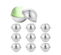 Agwuoetr 20 Piezas, 10 Juegos de Moldes de Bolas de BañO de Metal para Manualidades, Suministros para Hacer Bricolaje, 5,5 X 2,5 Cm