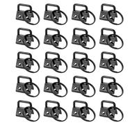 Agwuoetr 20 Piezas de Accesorios para con Anillos para para Correas de Bolsa, Negro
