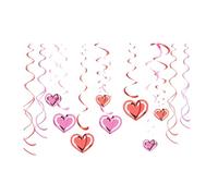 Agwuoetr 20 Piezas de Decoraciones del DíA de San ValentíN para Fiesta Juego de DecoracióN de Fiesta con Forma de Remolino de CorazóN para el DíA de San ValentíN