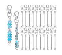 Agwuoetr 20 Piezas Tiras de con Cuentas una Granel Cuentas de Plata en Accesorios para Manualidades JoyeríA Europea con Agujeros Grandes