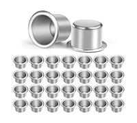 Agwuoetr 20 Portavelas PequeñOs de Metal, Velas de Té, Velas de Mesa Plateadas, Portavelas para Velas de áRbol