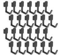 Agwuoetr 24 para Tablero Perforado en Forma de J, Gancho para Tablero Perforado, Accesorios Organizadores de Herramientas, Negro