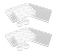 Agwuoetr 24 Tarros de PláStico para CosméTicos con Estuche Transparente de 10 G con Tapas una PresióN, Almacenamiento de Viaje para Muestras de CosméTicos para Guardar Lociones y Cremas