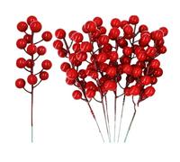 Agwuoetr 25 Piezas de 20 cm de Tallos de Bayas, Adornos NavideñOs, Selecciones NavideñAs, Ramas, Palos, Ramitas